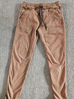 Depart West Men's Stretch Drawstring Chinos in Light Brown